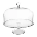 Olympia Glass Cake Stand Base - With Dome Cover