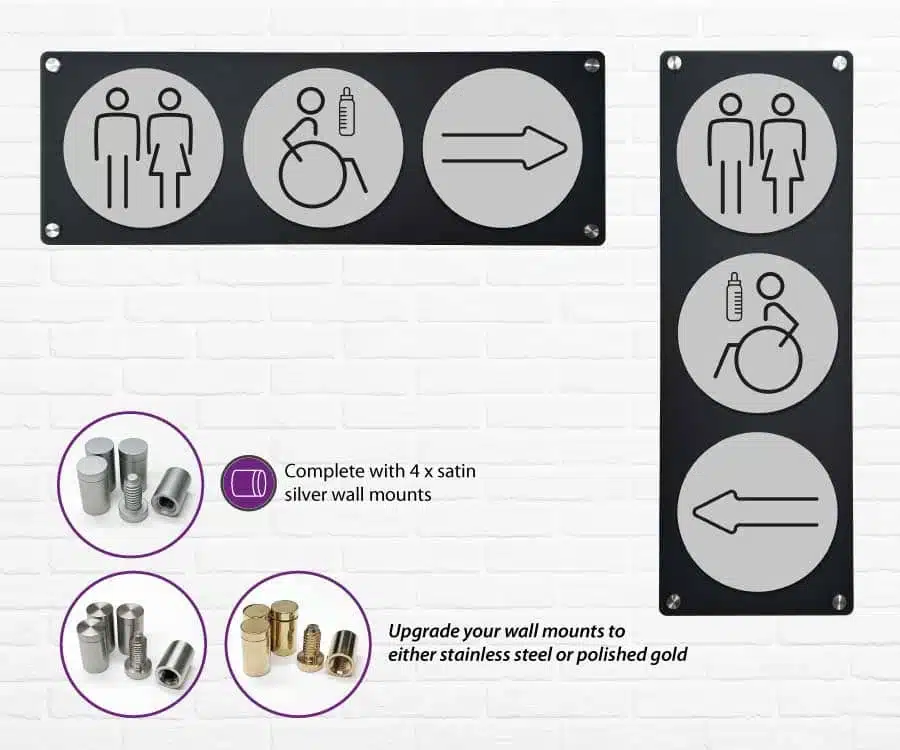 3 Symbol wall mounted directional plaque - Image 3