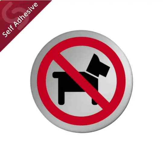 No Dogs Door Sign Disc