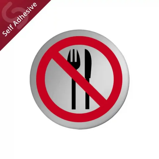 No Food Door Sign Disc