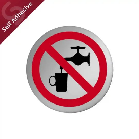 Not Drinking Water Metal Effect Disc Sign