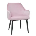 Bolero Lia Velvet Effect Chairs Dusty Pink
