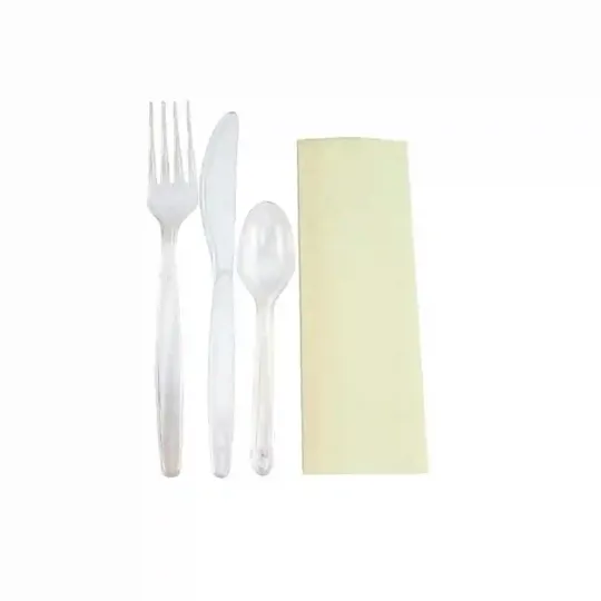 Plastico Deluxe Prewrapped Disposable Cutlery Sets