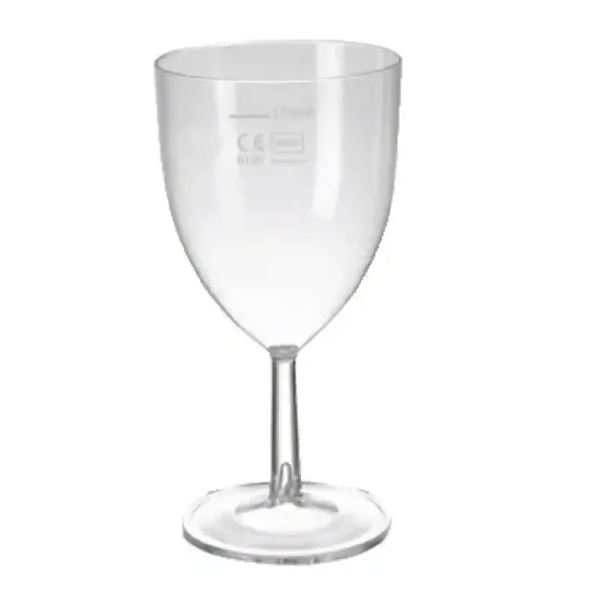 Polystyrene Wine Glasses 200ml CE Marked at 175ml