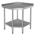 Vogue Stainless Steel Corner Table 600mm