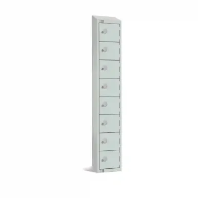 Elite Eight Door Manual Combination Locker Locker with Sloping Top Grey