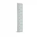 Elite Eight Door Coin Return Locker with Sloping Top Grey