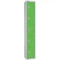 Elite Five Door Manual Combination Locker Locker Green