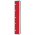 Elite Five Door Electronic Combination Locker Red