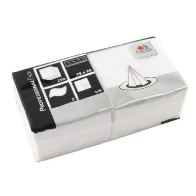 Fasana Cocktail Napkins White 250mm