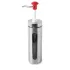 Schneider Stainless Steel Red Single Dose Pump Dispenser 30ml