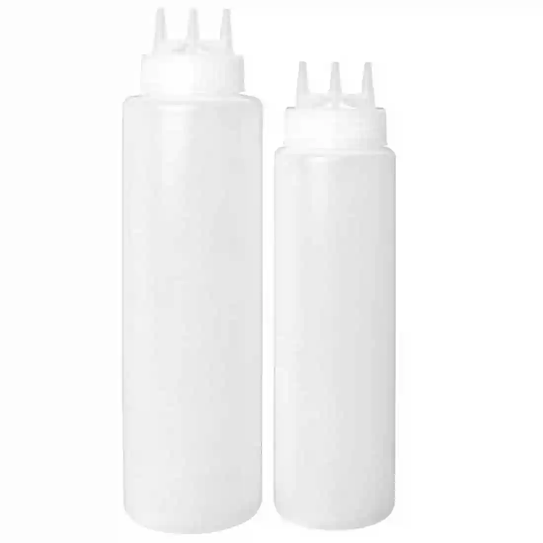 Vogue Clear 3 Nozzle Squeeze Bottle 24oz