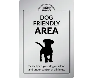 Dog Friendly Area Interior Sign