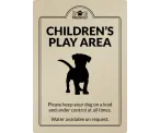 Dog Friendly Childrens Play Area - Exterior Sign