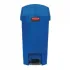 Rubbermaid Slim Jim End Step on Pedal Bin Blue 30 Ltr