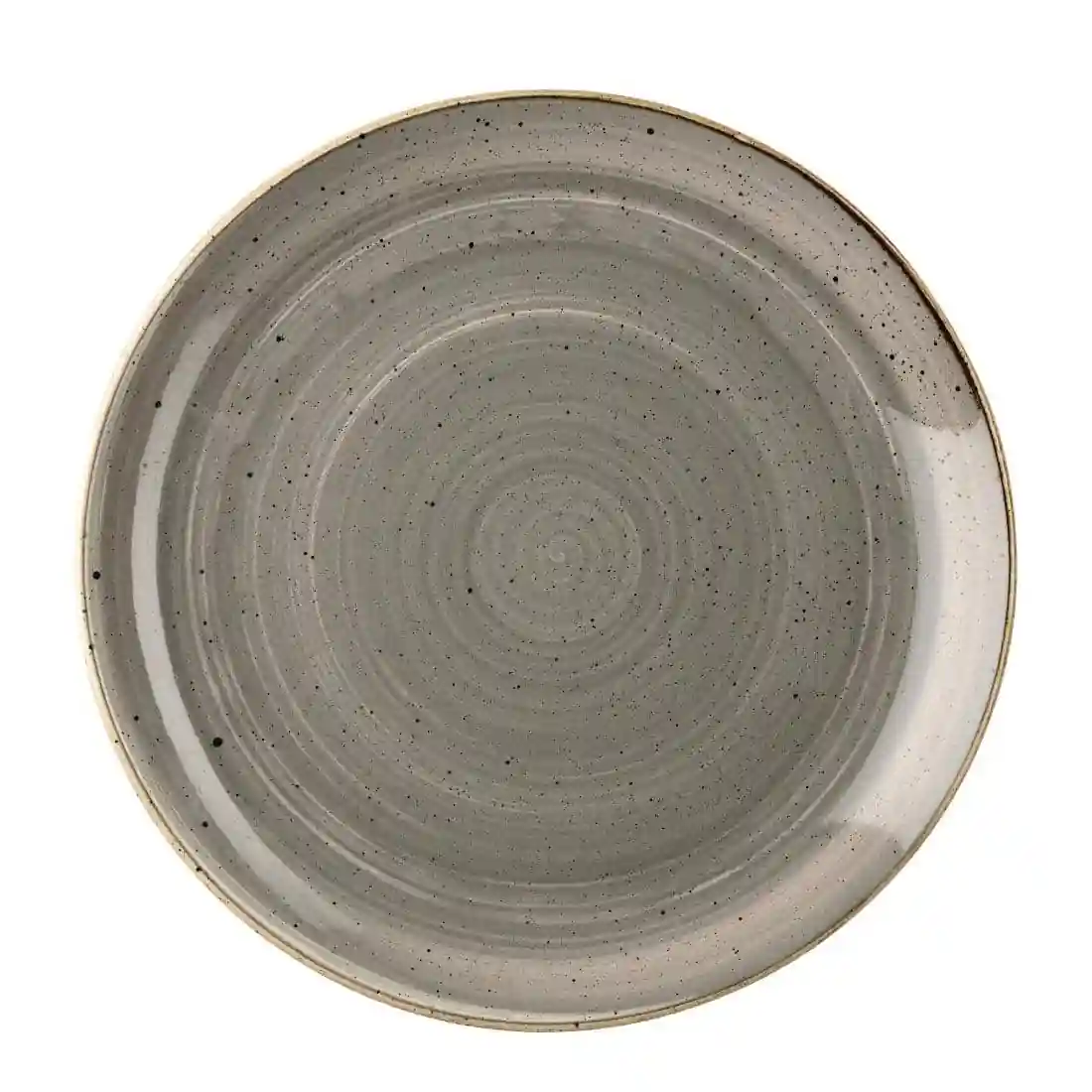 Churchill Stonecast Round Coupe Plate Peppercorn Grey 260mm