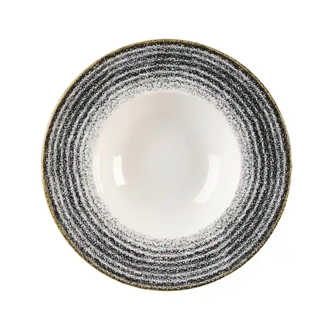 Churchill Studio Prints Homespun Charcoal Black Wide Rim Bowl 280mm