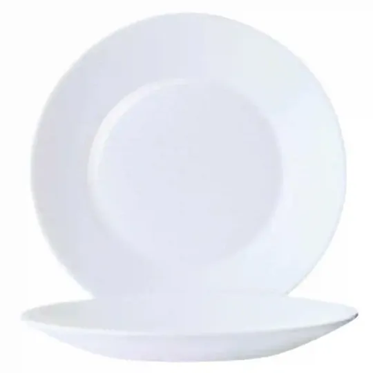 Arcoroc Opal Restaurant Wide Rim Plates 195mm