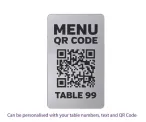 QR Code Table Number 100 x 60mm