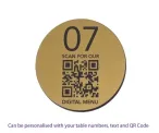 QR Code Table Number 60mm Disc