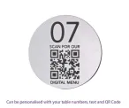 QR Code Table Number 60mm Disc