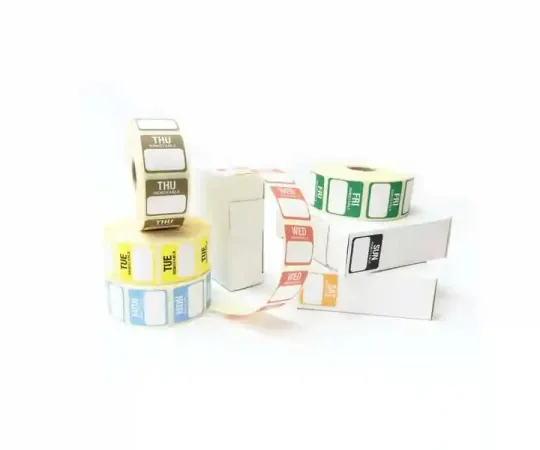 Square Day Dot Food Labels - Full Set