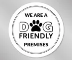 We are a Dog Friendly Window Sticker - Smart Hospitality Supplies