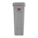 Rubbermaid Slim Jim Container with Venting Channels Grey 87Ltr