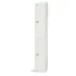 Elite Double Door Padlock Locker with Sloping Top White