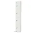 Elite Four Door Coin Return Locker with Sloping Top White