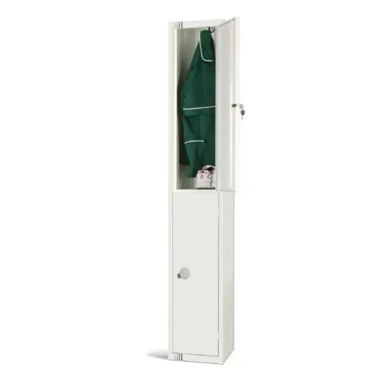 Elite Double Door Padlock Locker White