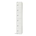Elite Six Door Manual Combination Locker Locker White