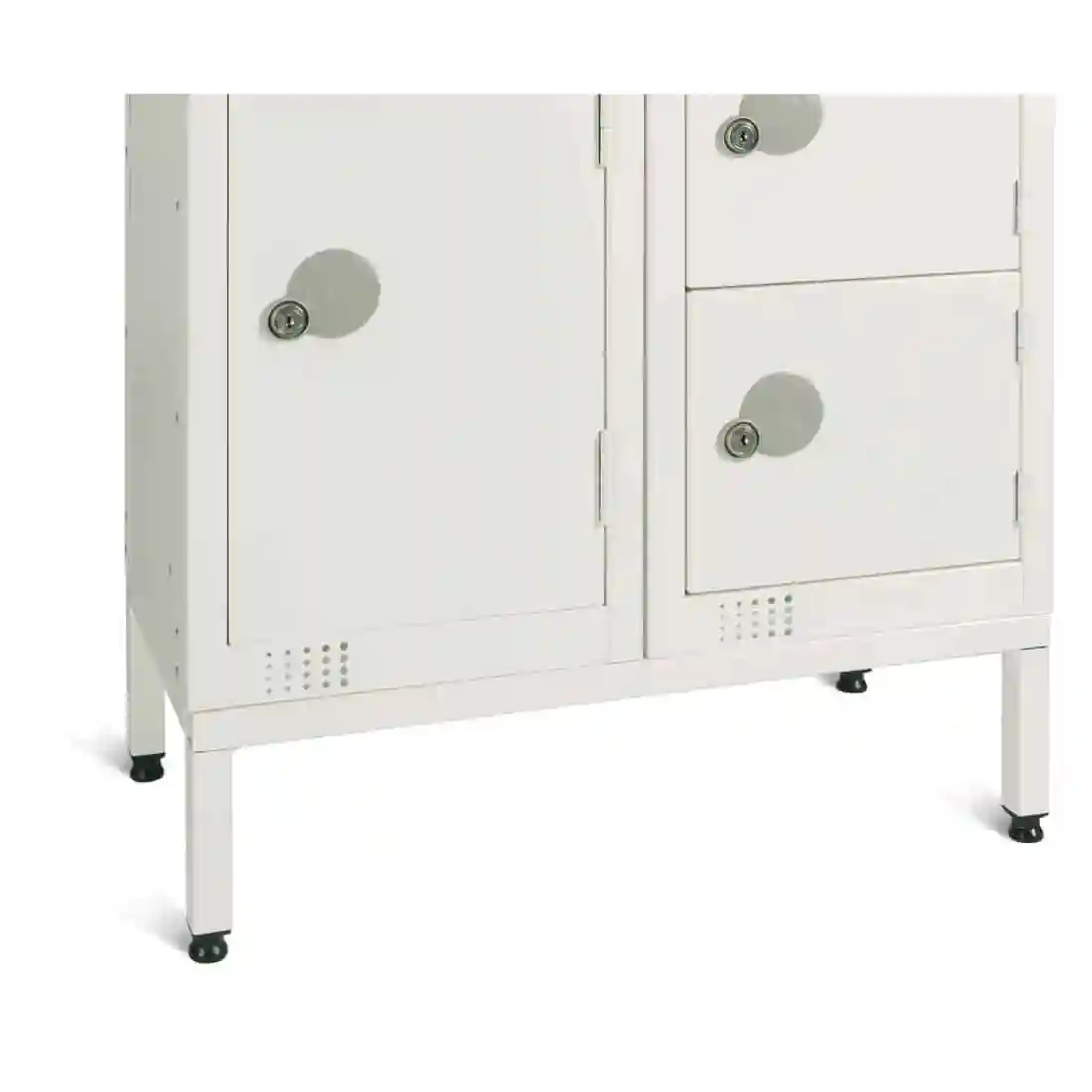 Elite White Locker Stand for Two 300mm Lockers