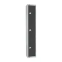 Elite Three Door Coin Return Locker Graphite Grey