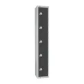 Elite Five Door Camlock Locker Graphite Grey