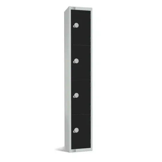 Elite Four Door Camlock Locker Black