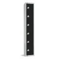 Elite Six Door Coin Return Locker Black