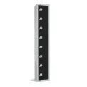 Elite Eight Door Coin Return Locker Black