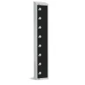 Elite Eight Door Coin Return Locker with Sloping Top Black