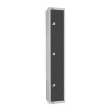 Elite Three Door Coin Return Locker Graphite Grey