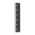 Elite Six Door Coin Return Locker Graphite Grey