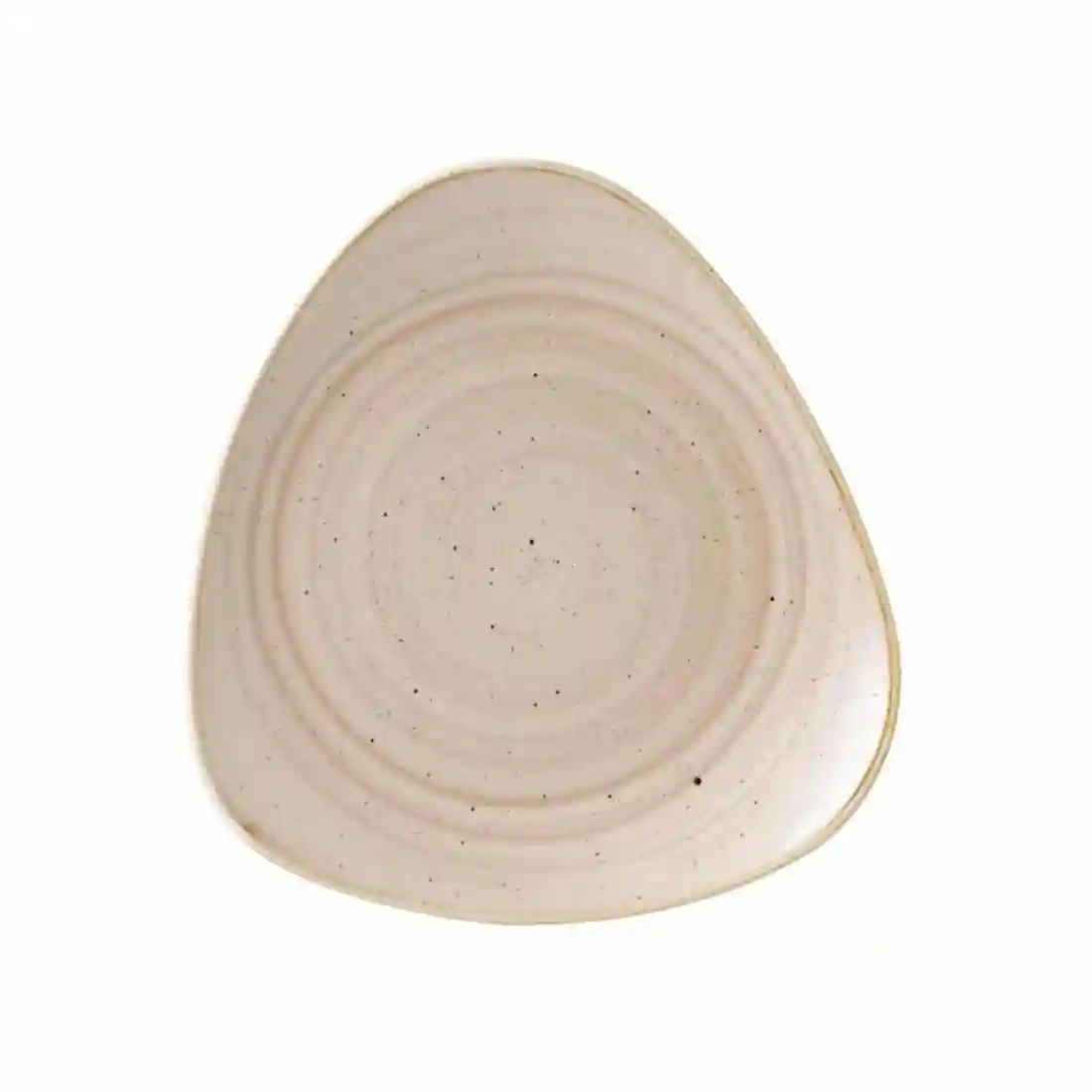 Churchill Stonecast Triangle Plate Nutmeg Cream 311mm