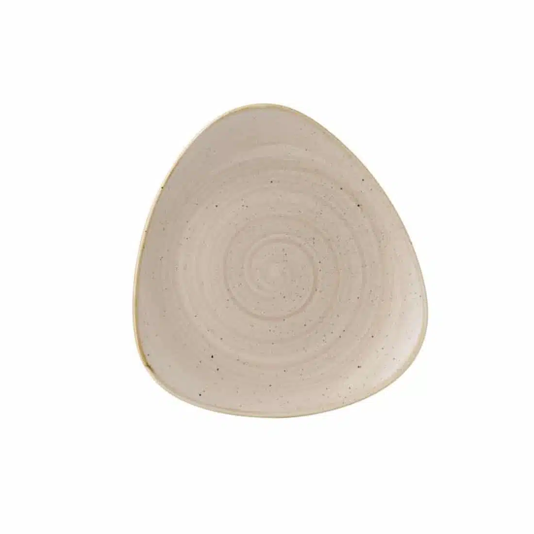 Churchill Stonecast Triangle Plate Nutmeg Cream 229mm