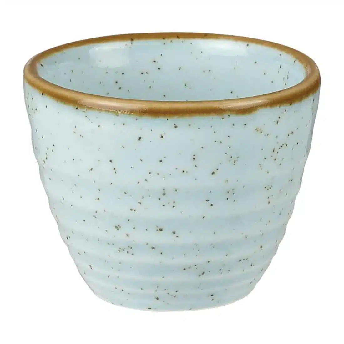 Churchill Stonecast Round Dip Pots Duck Egg Ripple 57mm