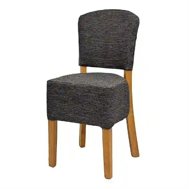 Hanoi Dining Chair In Soft Oak with Shetland Smoke Seatpad