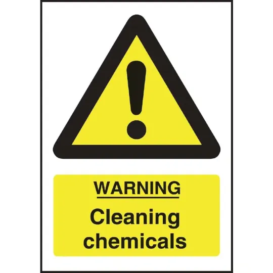 Warning Cleaning Chemicals Sign