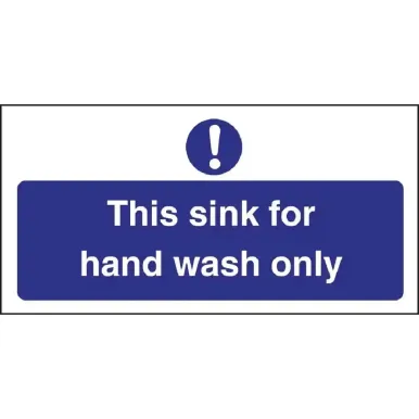 Vogue Hand Wash Only Sign