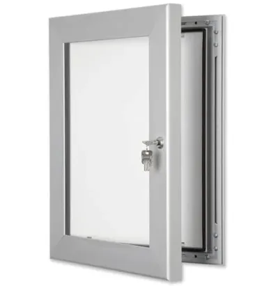 Silver Wall Mounted Outdoor Menu Display Case