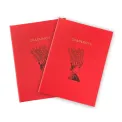 Red Buckram Menu Covers