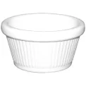 Kristallon Melamine Fluted Ramekins White 76mm
